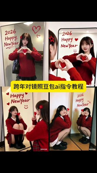 跨年对镜照豆包ai指令教程来了#豆包ai ,#豆包P图已经nextlevel了 AI生成2026写真#新年氛围感写真 新年拍照氛围感ai生成#跨年美照我先预制上