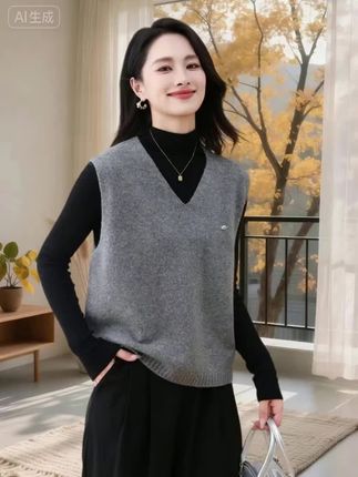 姐妹们!发现一件让我疯狂打call的秋季神仙单品👇🏻 🧶柔软到心巴里的100%羊绒材质,贴肤像云朵轻抚~V领设计超显脖颈线条👗,微宽松版型藏肉又利落!无论是搭衬衫还是高领打底都巨好看👌🏻,通勤约会两不误🎉。 #秋冬穿搭 #羊绒马甲 #哥弟阿玛施 #显瘦神器 #通勤必备