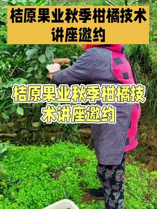 #围观新农人的生态农业梦 #创作者中心 #创作灵感 【桔原果业秋季柑橘技术讲座邀约】 9月30日,特邀柑橘专家赖教授亲临赣州泰来酒店,聚焦秋季管理痛点:稳果增重、着色增甜、花芽分化等关键技术,助您夯实2025优质果基础,抢占2026高产先机!参会即赠“桔水保”2瓶,干货满满!每位仅收180元餐费场地费,名额有限,速报名锁定席位! 📅时间:9月30日上午9:30准时开讲 📍地点:泰来酒店(原马祖岩大酒店)关注私信我#感谢感抖音平台 #优质农产品
