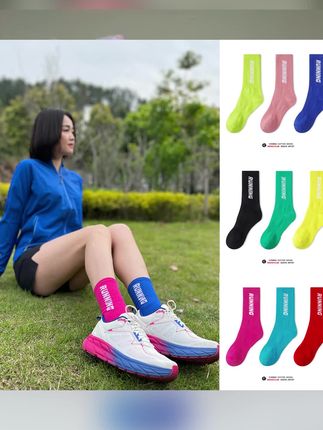 原创正品3双RUNNING男女中筒透气防臭训练袜子马拉松跑步运动袜#袜子 #透气袜 #运动袜
