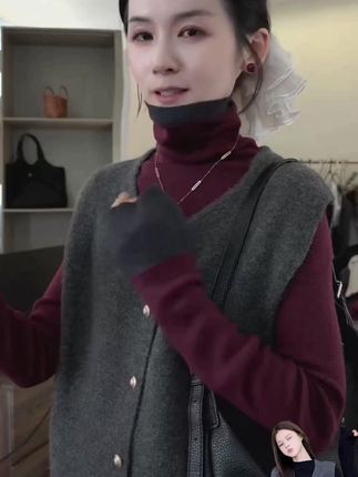 气质温柔针织马甲背心女秋冬大码百搭叠穿内搭坎肩无袖上衣胖#早秋新款 #新款上新 #背心穿搭 #时尚穿搭 #马甲外套