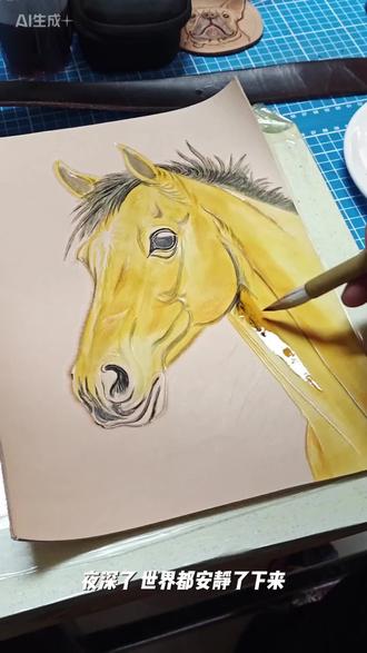 如何在牛皮上塑造一匹骏马🐎#海阳#非遗#皮雕#手工diy