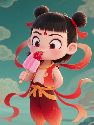 #谁能拒绝雪糕界的新晋网红 #哪吒 #网红 #终于可以躺平了蜜雪能抖音外卖啦