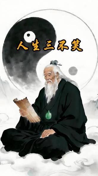 人生三不笑:第一 不笑别人穷 第二 不笑别人身体有缺陷 第三 不笑别人生病. #人生感悟觉醒智慧人生 #道德经 #国学智慧