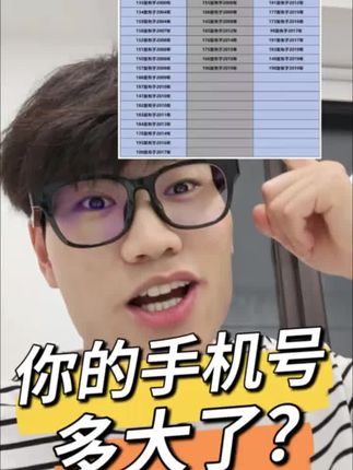 兄弟们,你的手机号多大了#光源万创#手机号#号段