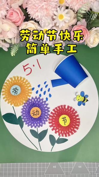 劳动节快乐,简单手抄报制作。水果网套创意手工。我爱劳动,创意美术#手工diy #劳动节手工 #劳动节手抄报 #创意手工 #亲子手工