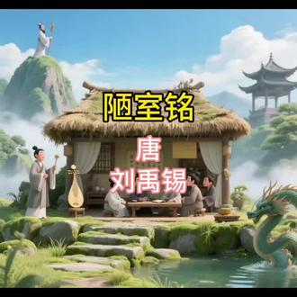 古诗词《陋室铭》背诵,动画版让人更加牢记!