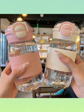 玻璃水杯2025新款女生高颜值简约双饮吸管杯带刻度防烫耐高温杯子#玻璃水杯 #耐高温水杯 #吸管杯 #水杯推荐