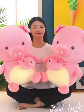 可爱网红泡泡相机猪公仔小猪毛绒玩具抱枕睡觉玩偶男童女生日礼物#毛绒玩具#泡泡相机#猪公仔抱枕#毛绒玩偶抱枕 #生日礼物 #视频同款