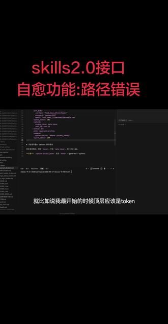 skills2.0接口自愈功能 skills2.0接口自愈功能#python代码调试 #程序员 #AI测试 #测试开发 #skills