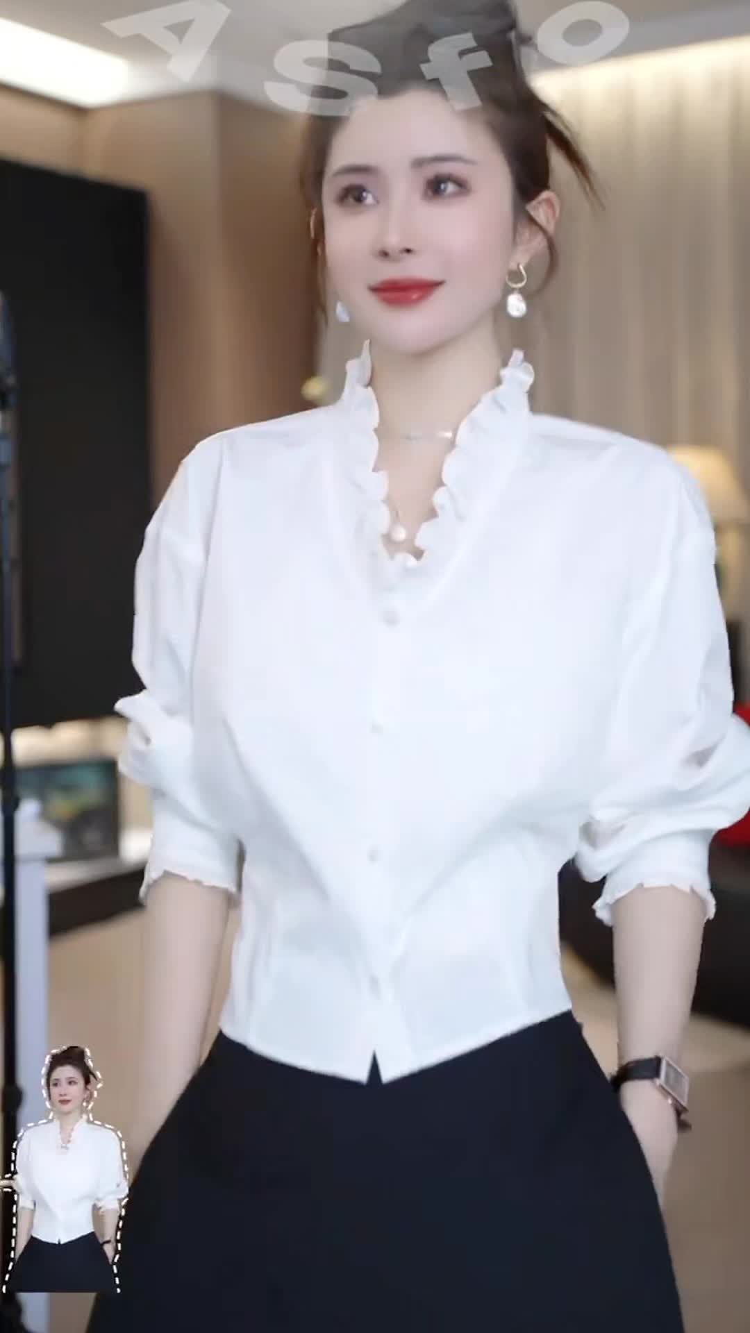 #长袖衬衫女#高级感穿搭#减龄洋气