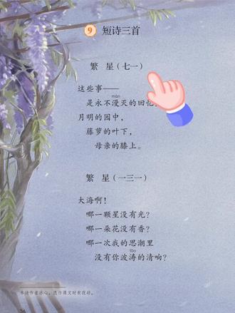 四年级下册必背冰心小诗来啦✨
《繁星·七一》+《繁星·一三一》
短短几句,写尽母爱与大海的温柔🌊
跟着读一遍,轻松记住课文重点📖
#小学语文 #四年级下册语文 #冰心繁星 #短诗三首 #每日背诗