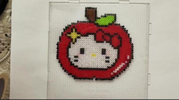 在家拼豆第二天#拼豆 #打卡 #kitty猫