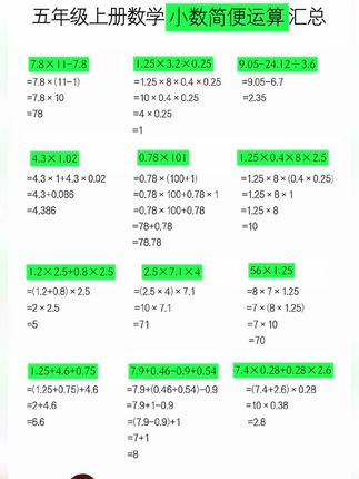 #五年级数学 #小数简便 是重难点,也是常考易错题,准备这本#专项训练 让孩子练一练,熟练掌握各种简便计算方法,提高计算速度和正确率#简便计算#小学数学