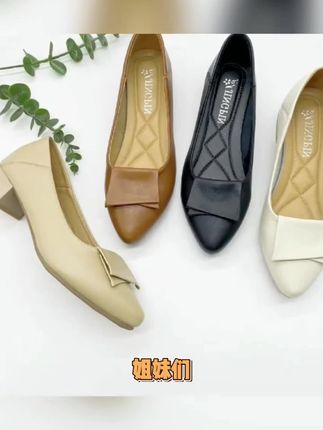 凉鞋女士真皮软底软面舒适单鞋百搭工作鞋2023新款低跟粗跟高跟鞋