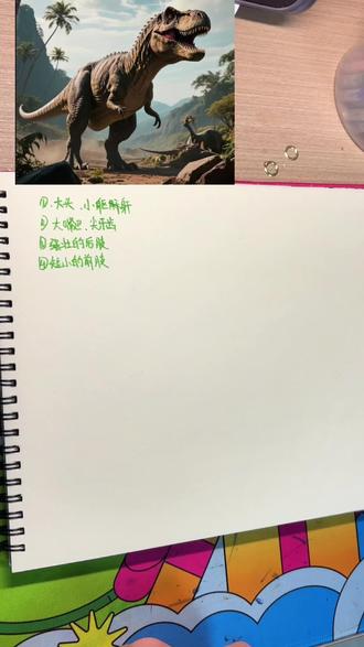 恐龙迷必看!用“特征捕捉法”一分钟画出生动霸王龙
霸王龙看似复杂,但只要抓住5个核心特征(大脑袋、小眼大嘴、强壮后腿、粗尾巴、小前腿和背鳍),用简单的图形就能轻松画出来!这个方法不仅能快速上手,更是培养孩子观察力、概括力和创造力的思维游戏。
在「温暖花开」,我们相信:抓住特征,比画得“像”更重要;大胆创造,每个人都是小画家!
#简笔画教程 #画恐龙 #少儿美术 #创意绘画 #济南美术