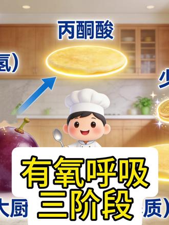 快速记忆有氧呼吸过程反应式
#每天分享科普知识 #高中生物 #细胞呼吸 #有氧呼吸