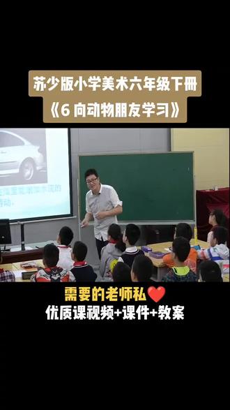 小学美术苏少版六年级下册《第6课 向动物朋友学习》视频课件教案#小学美术获奖优质课#美术课#美术教学