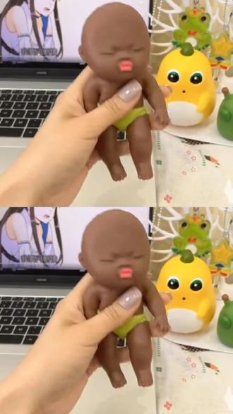 一个好好的黑娃 被当成小日子来整~#娜塔莎 #解压玩具 #捏捏 #抽象