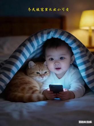 冬天被窝里长出小可爱#人类对豆包的开发不足百分之一#豆包立大功#豆包生活帮手#冬天被窝长出小可爱ai教程#这样的萌娃你们喜欢吗