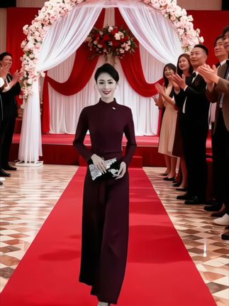 #气质女人 #婚宴妈妈装 #高贵优雅 #婚庆礼服 #气质女王范