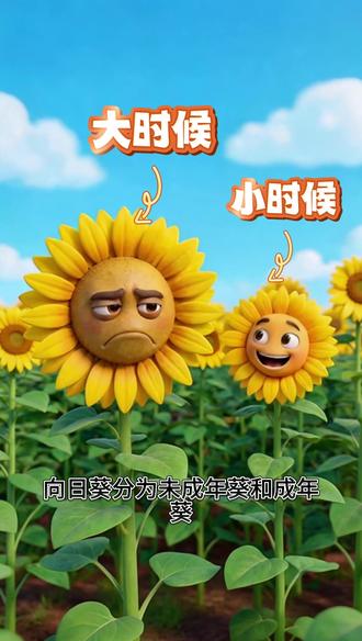 向日葵一直追着太阳,原来它竟是被逼的!#向日葵 #太阳 #少儿科普#科普 #原创动画