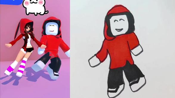 穿越到罗布乐思世界 #简笔画#二次元#动漫#动画#游戏