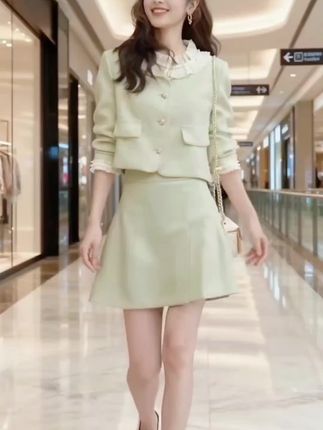 法式小香风套装女2025春秋新款高级感气质名媛短外套半身裙两件套 #小香风套装 #秋季新款穿搭 #早秋穿搭 #女装 @抖音小助手