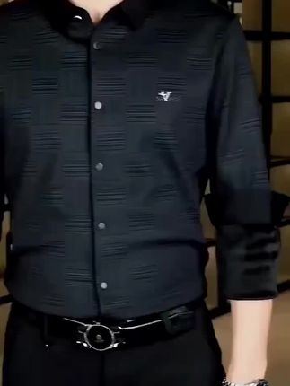高档加绒加厚保暖衬衫男