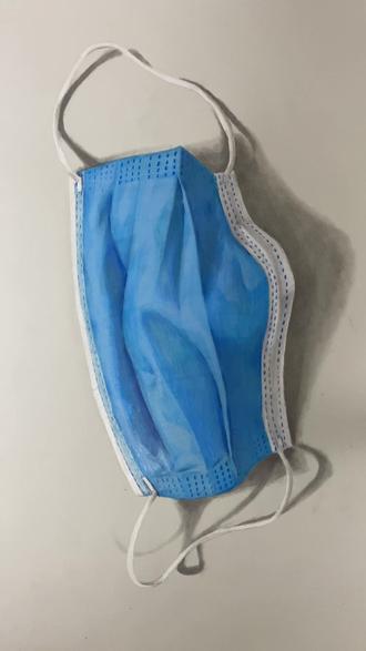 彩铅画口罩😷#热爱加1计划 #创作者中心 #创作灵感 #彩铅 #马克笔手绘