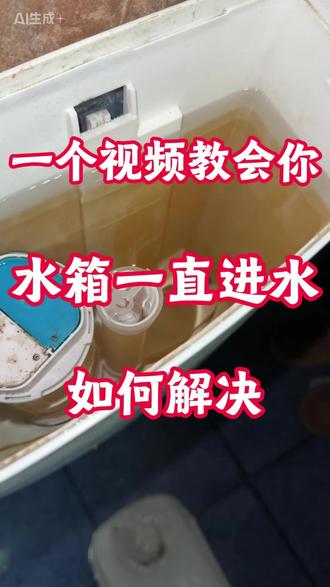 水箱、马桶一直进水不停的解决方法#生活小妙招 #马桶 #水箱 #1块让爱回家 #家电清洗拼团9折