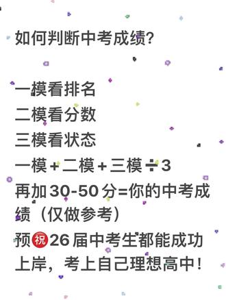家长们看过来了,看看是如何判断中考成绩?