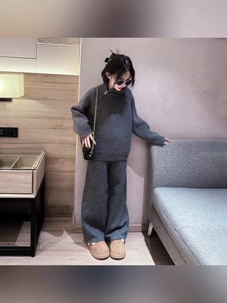女童毛衣套装2025新款女孩秋装韩系春秋洋气套装#谁穿谁好看系列 #洋气穿搭 #毛衣套装