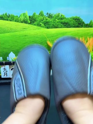 这个棉拖鞋太舒服了#男式秋冬季棉拖鞋#特大号拖鞋#防滑耐磨透气防水 面拖鞋#