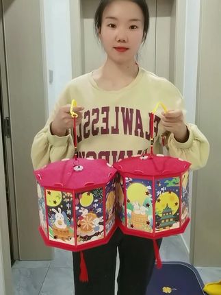 中秋投影灯笼#投影灯笼 #手工diy #中秋节手工灯笼 #走马灯