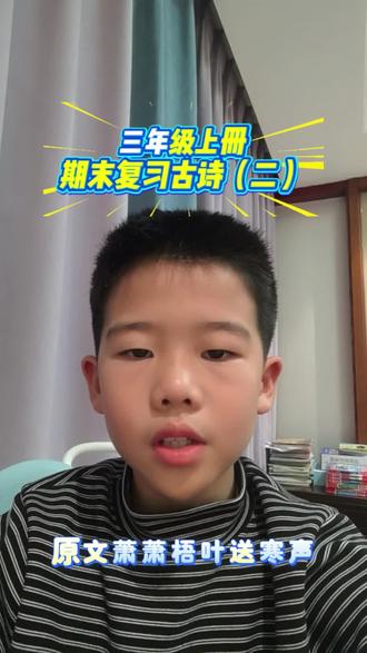 三年级语文上册复习古诗(原文、注释、译文、道理)。
#三年级语文#总复习#古诗词 #总复习