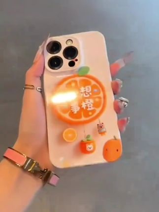 心想事橙适用苹果16/华为P70/vivo/oppo金属漆玻璃防摔手机壳女款 #无限回购的宝藏单品 #强烈推荐 #手机壳 #颜值高 #潮牌手机壳