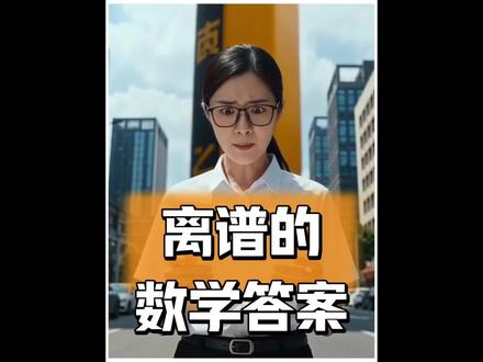 离谱的数学答案!#学生的迷惑行为#校园#老师日常#亲子