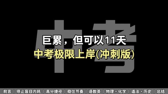 巨累,但可以11天中考极限上岸 #中考生复习指南 #中考复习提分 #中考复习技巧 #初三考前冲刺