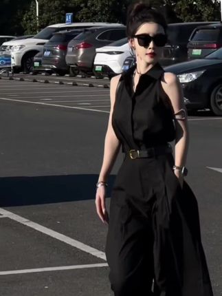 #慵懒韩系穿搭 #很随意的穿搭 #时髦精的ootd #无袖衬衫 #套装