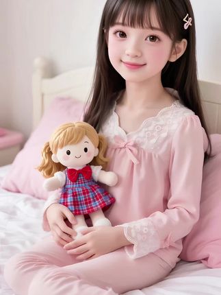 女童秋季穿搭宝藏屋~蕾丝边家居服 #高品质童装 #爱了爱了 #甜美穿搭 #睡衣推荐 #骗你生女儿系