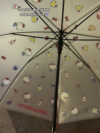 自从收到你的kitty猫雨伞、很期待下雨天#雨伞#透明雨伞 #下雨天你带伞了吗 #儿童雨伞 #抖音小助手dou上热门 @DOU+小助手