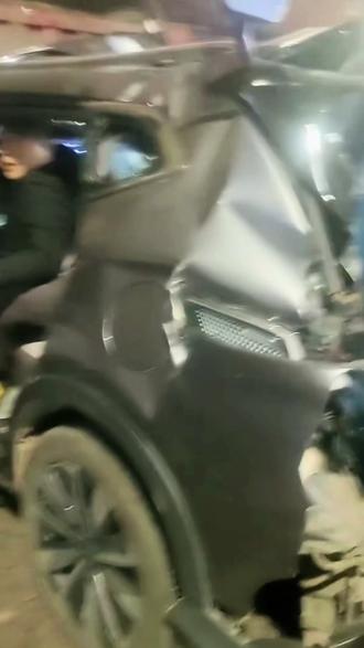 长梁山隧道连环追尾#开车注意安全