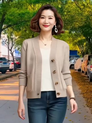 #时尚妈妈装 #气质妈妈装 #针织衫 #中年女装穿搭 #中年妈妈装