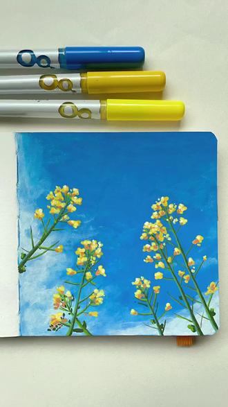 春暖花开,接下来的日子,愿你脸上有微笑,心中有阳光,眼里有风景,抬头所见皆是温柔。
#春天的色彩 #真实生活分享官 #跟着抖音学画画 #2026绘画开年挑战 #油菜花