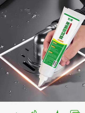 地漏防霉密封胶#地漏防霉密封胶 卫生间下水道安装固定封边断层漏水#补漏胶 补漏填缝防水胶#防水补漏