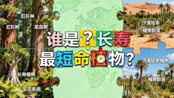 最长寿最短命的植物是什么?#科普 #科普知识 #涨知识 #植物科普小知识 #长寿