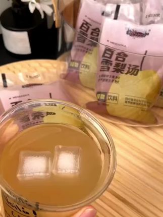 梅小咖百合雪梨汤秋冬必备#清热润肺 #火锅搭档 #饮料 #饮品 #带货