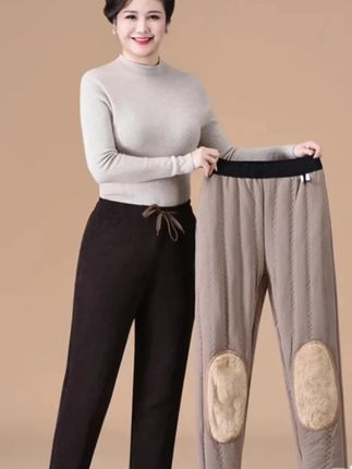 #创作灵感 #逐物羊毛加厚保暖女棉裤欧棉绒修身显瘦高腰弹力松紧腰妈妈直筒裤#面料柔软舒适 #穿搭 #秋冬穿搭