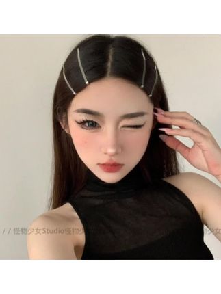ins博主简约金属感一字发夹发卡甜酷少女复古额前气质刘海侧边夹~#一字夹 #刘海 #侧边夹 #发卡 #刘海夹